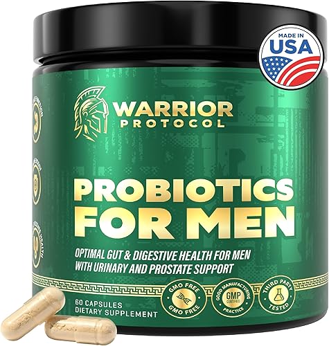Probióticos para hombres con prebióticos - Suplemento probiótico para hombres para la salud digestiva, salud intestinal, salud inmunológica,