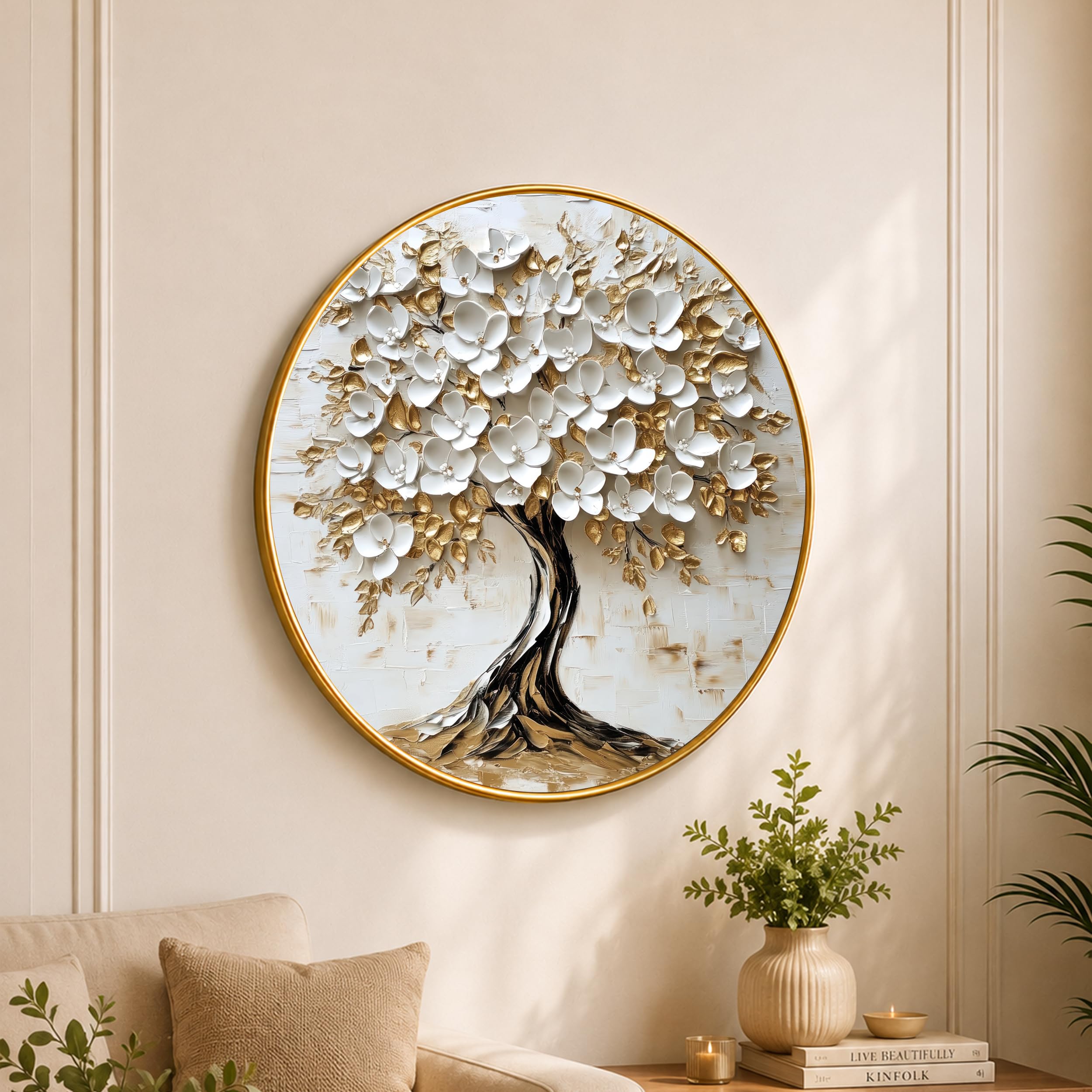 Golden Tree of Life Wall Art - Vastu Prosperity Decor -17