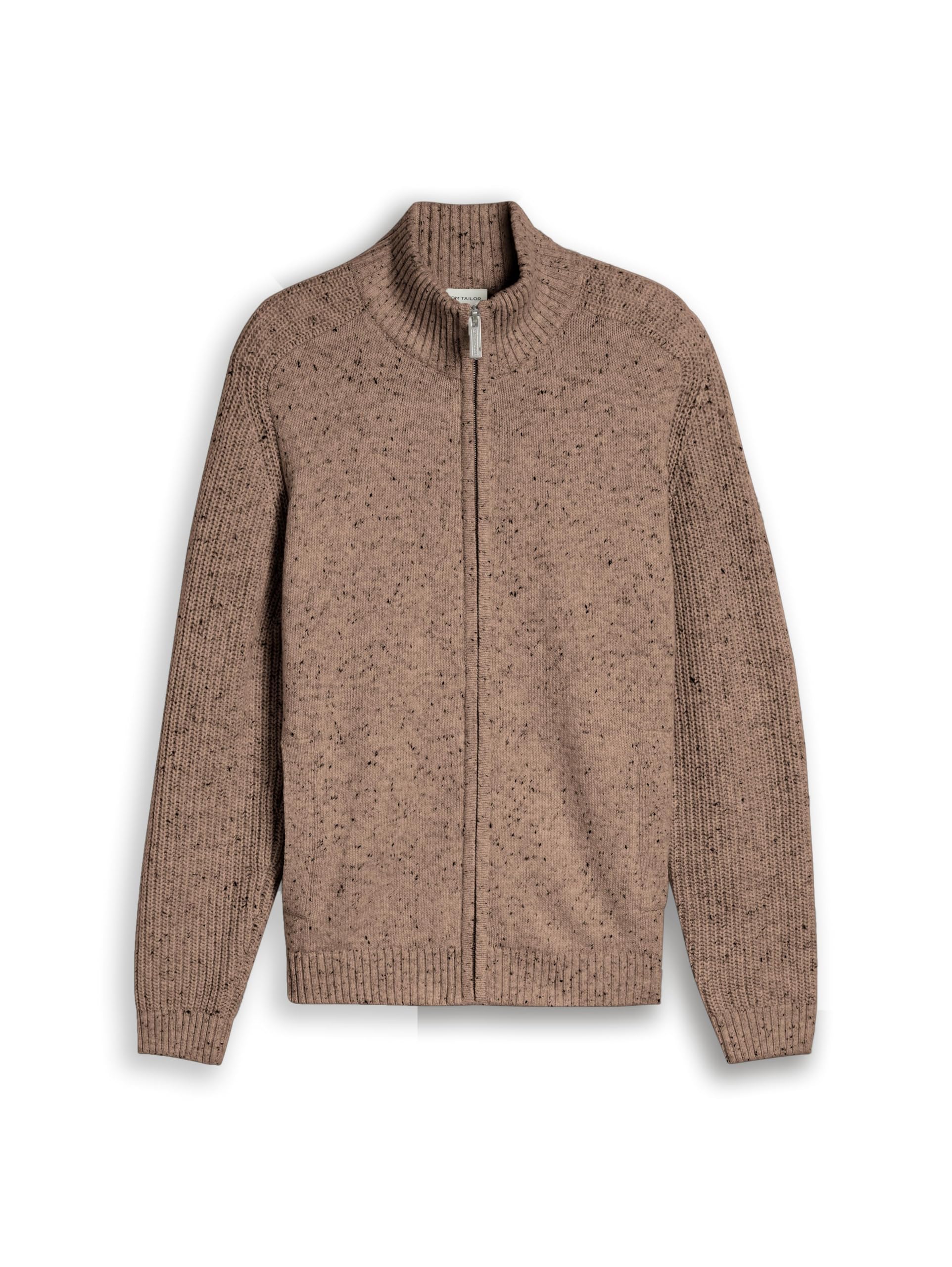 Tom Tailor GmbH Men's 1054159 Knitted Jumper with Wool Content, 41431 - Camel Tonal Neps, 3XL