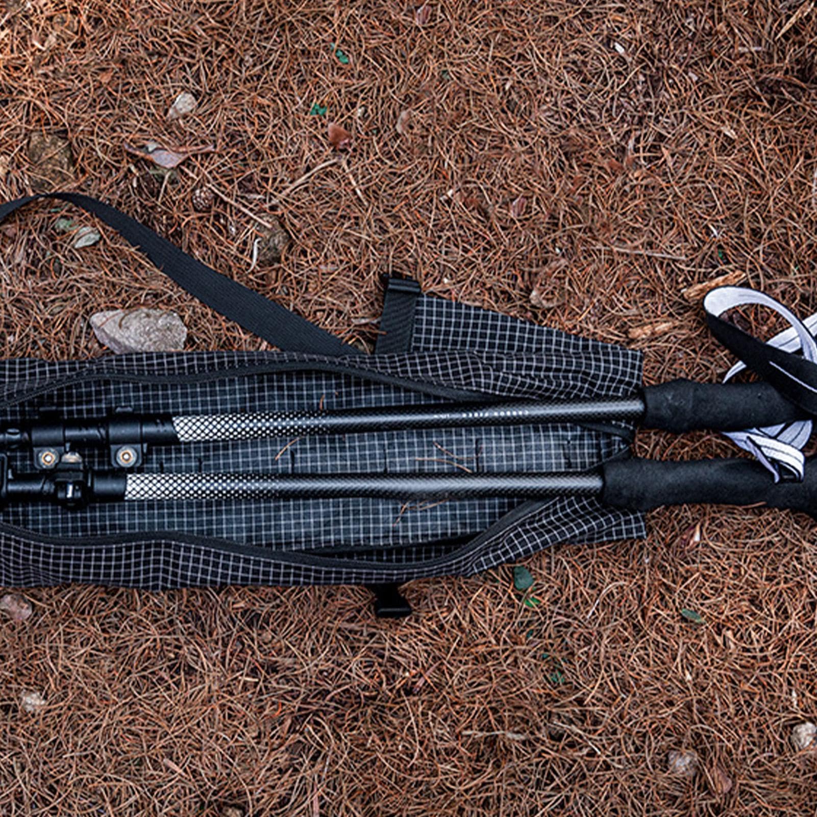 Outdoor Trekking Pole Bag - Black Hiking Pole Bag | Trail Gear Storage Solution Camping | Waterproof Sports Equipment | Waterproof Hiking Sticks Pouch For Mountaineering, Backpacking, Camping,