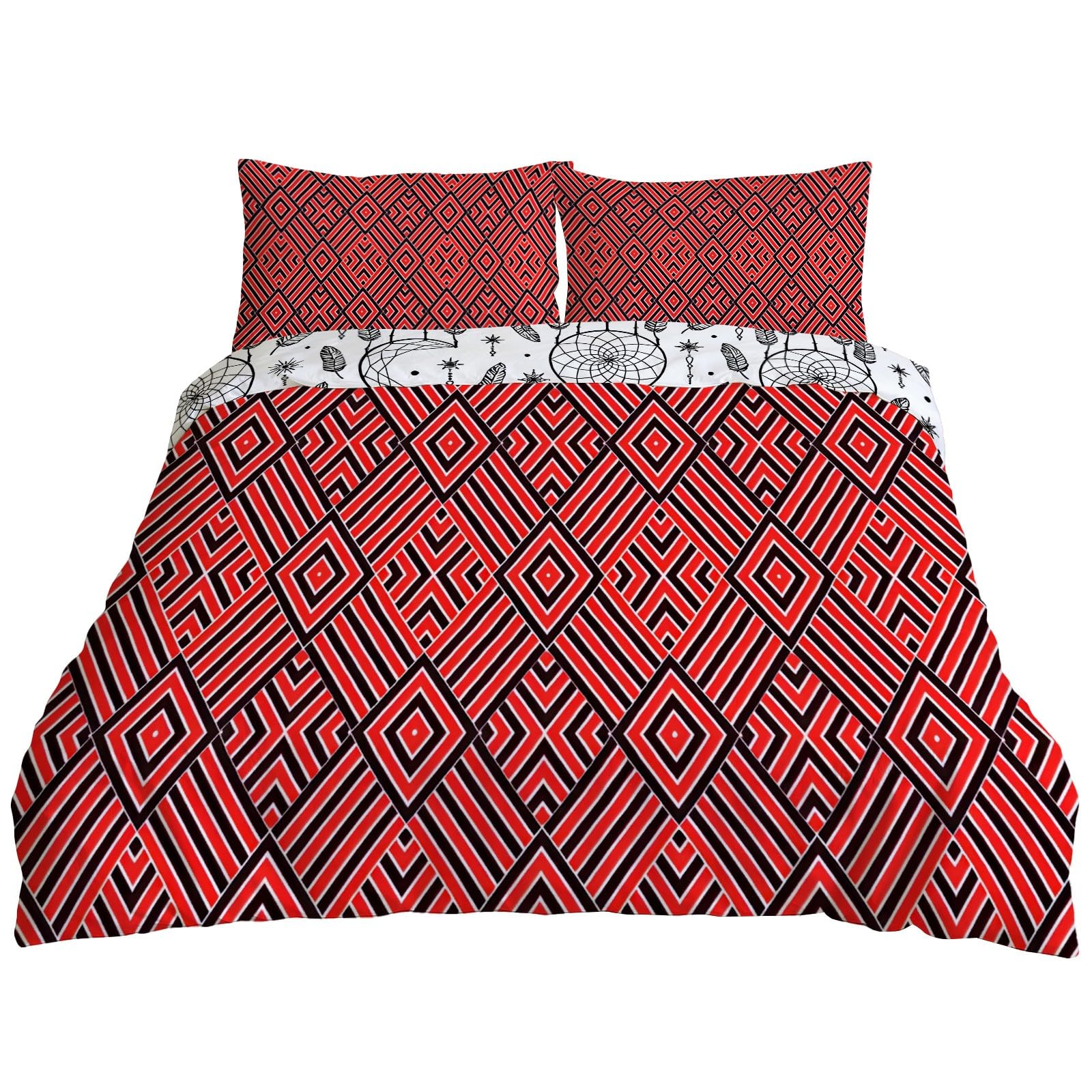 Housse de couette grand format microfibre douce motif attrape-rêves
