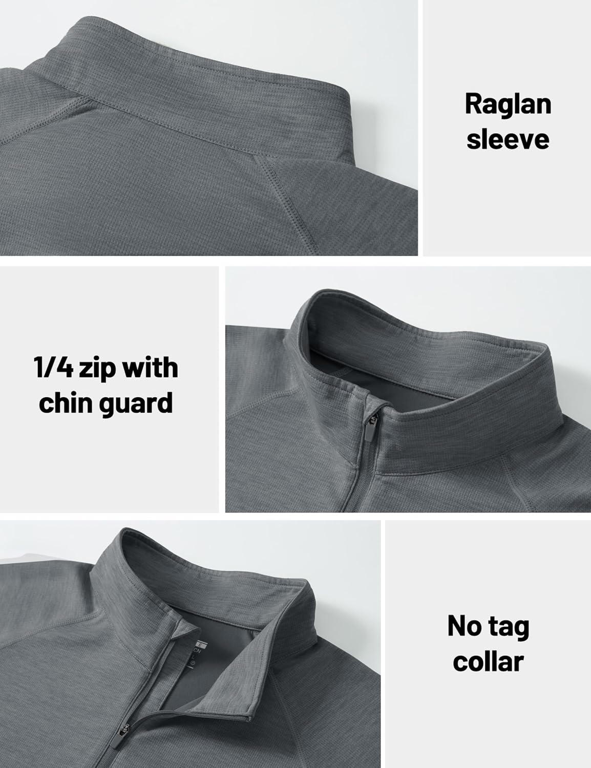 MAGCOMSEN Men's Long Sleeve Shirts Quarter Zip Pullover Athletic Lightweight Sun Shirt Dry Fit for Running Golf Workout - Image 5