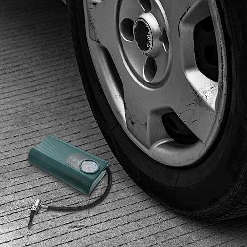 Miniatura 4 de STOBAZA Compresor de aire portátil para neumáticos de automóvil con medidor de presión digital, inflado rápido, bomba de aire ligera y eléctrica