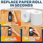 3-Pack Calculator Tape Rolls – Adding Machine Tape 2 1/4 in x 85 ft | Reliable Receipt Paper, Lint-Free, Easy-to-Install | Compatible with Most Printing Calculators, POS Systems & Cash Registers