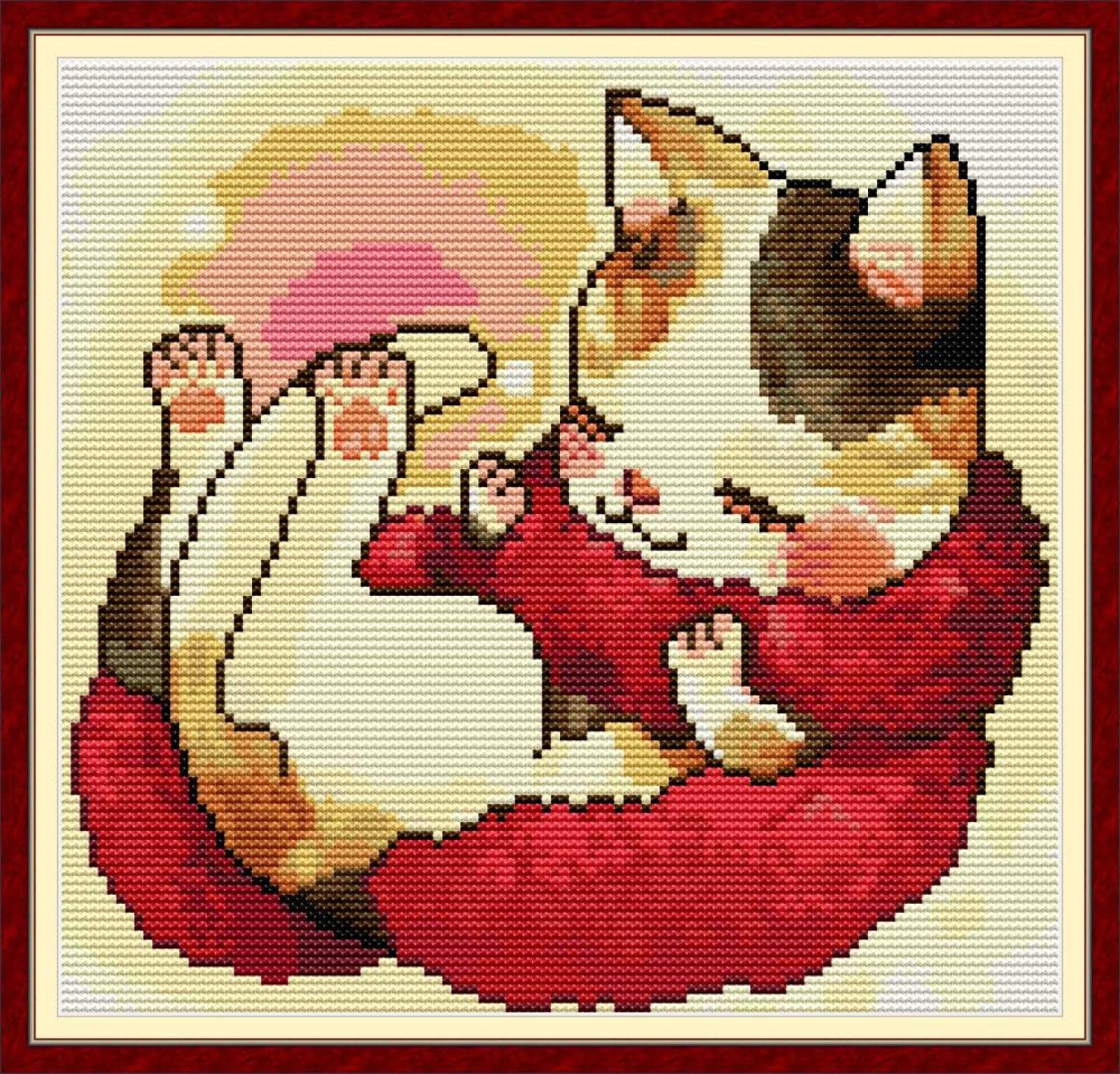 Peinture au diamant 5D chat broderie strass complet 30x40 cm - 8