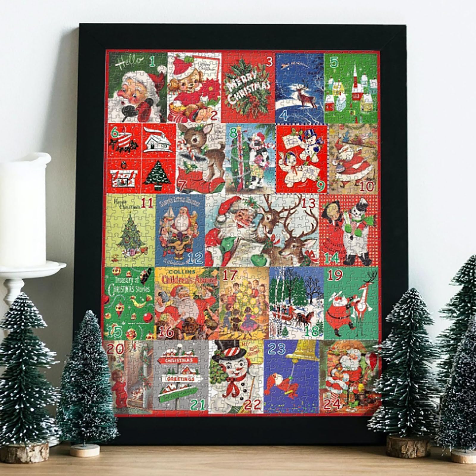 Calendario Dell'Avvento 2024 A Puzzle - 1000 Pezzi Per Adulti, 24 Giorni, Animali Invernali, 70x50 Cm - 2