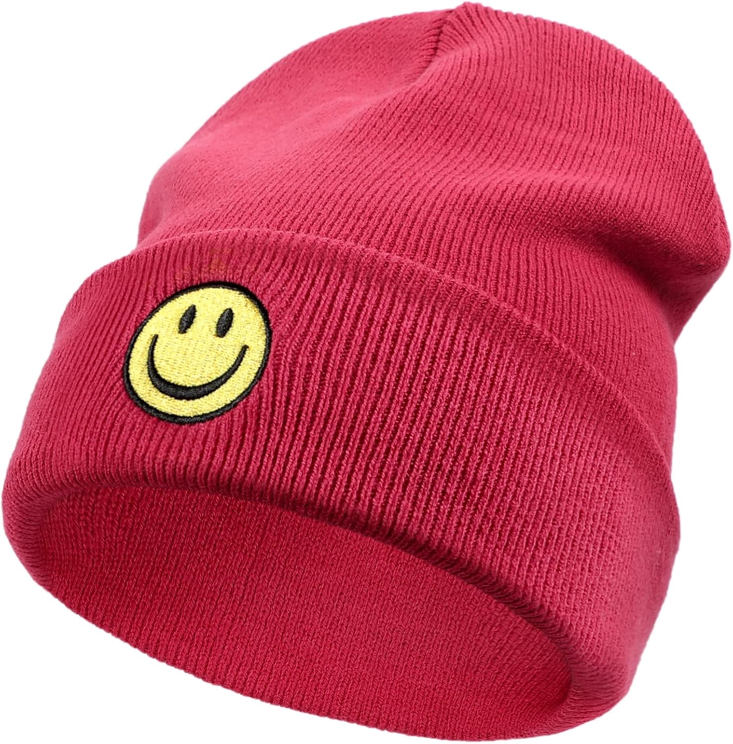 SONMONY Smile Face Beanie Hats for Women Mens Winter Knit Beanies Soft Cuffed Warm Smile Stretchy Beanies Hat…