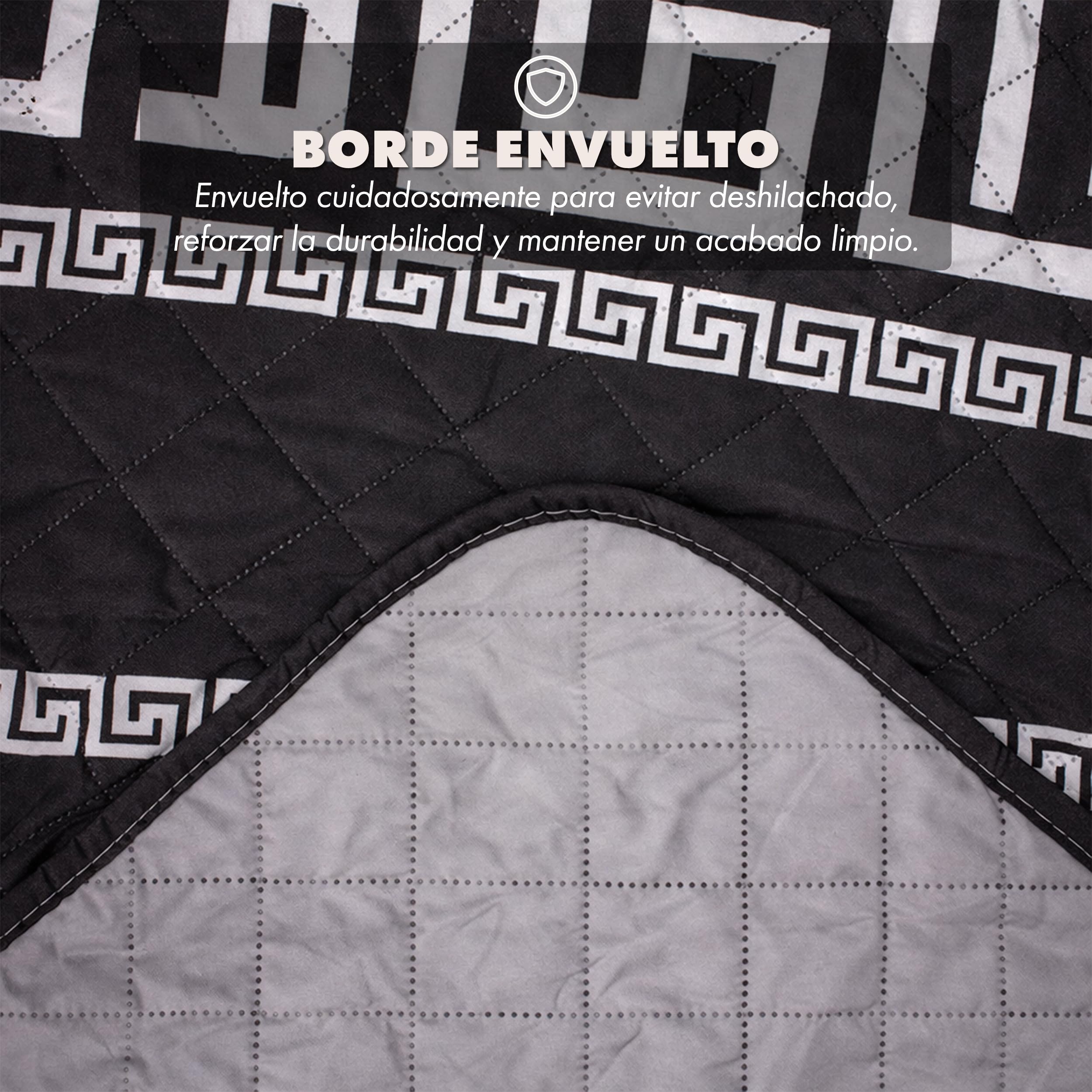 BESCH Colcha Boutis para Primavera y Verano con Diseño Estampado + 2 Funda Cojin 50x70 cm - Cubrecama Ligera Fina Entretiempo Extra Suave y Transpirable (Cama 150, 250x260cm)