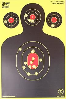 Silhouette GLOWSHOT Splatter Targets 12 x 18 inch 10 Pack, 25 Pack, 50 Pack and 100 Pack (50 Pack)