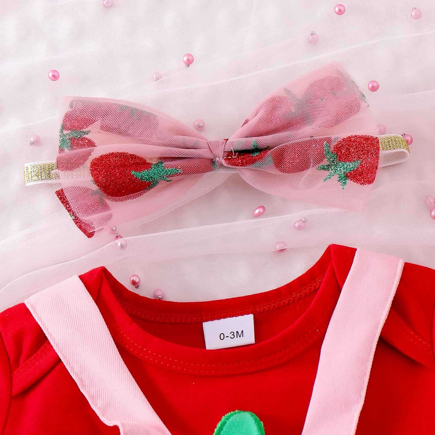 Baby Girl Clothes Newborn Ruffle Romper Cartoon Suspender Skirt Bow Headband Infant Summer Outfits 0-18 Months image 5