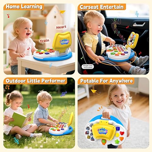 Miniatura 6 de Juguetes interactivos para portátiles para niños de 2 a 4 años computadora educativa bilingüe para niños con pantalla LCD y juguetes de aprendizaje