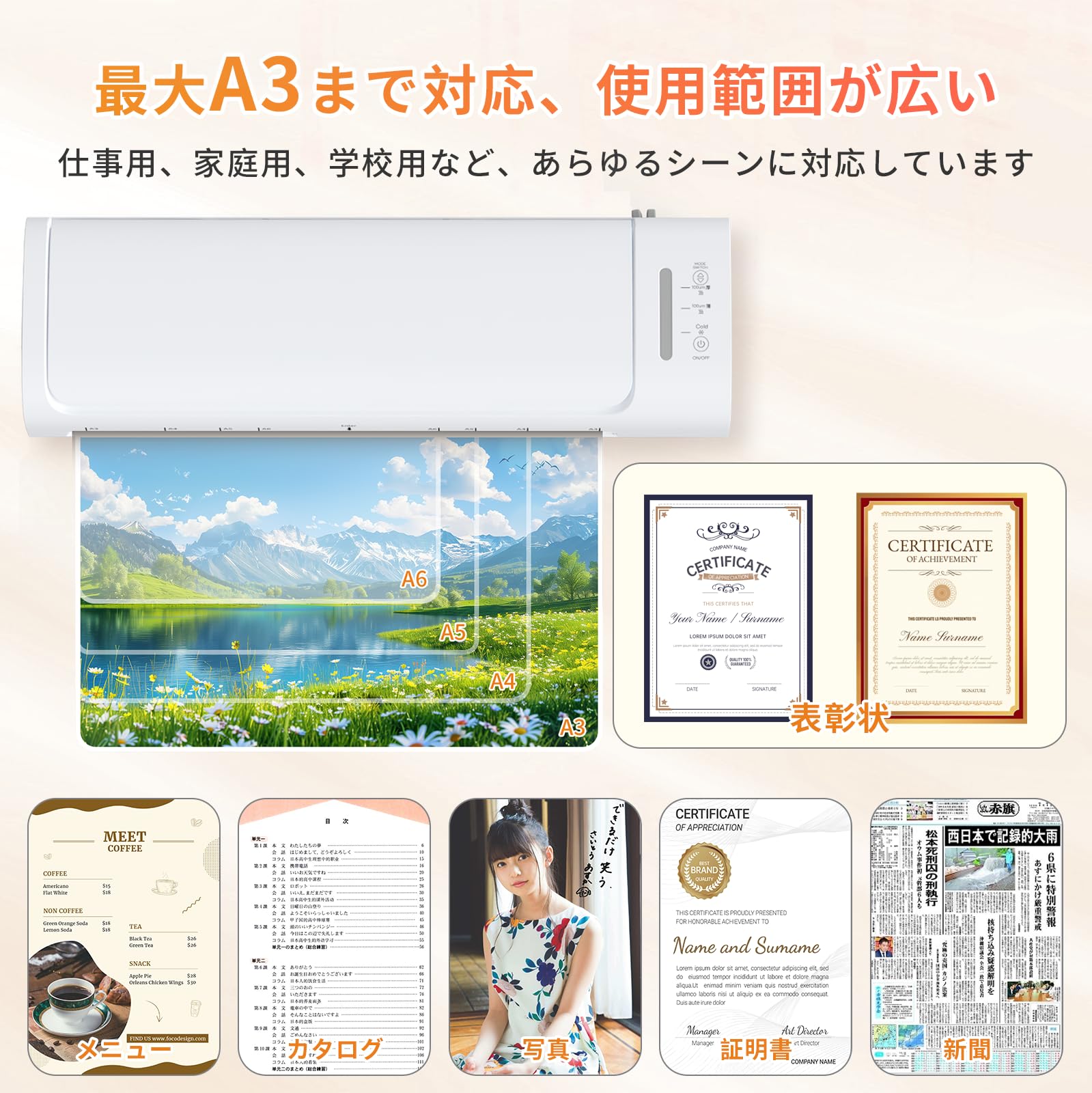 Amazon | 【2026革新登場·6in1多機能】ラミネーター A3/A4対応