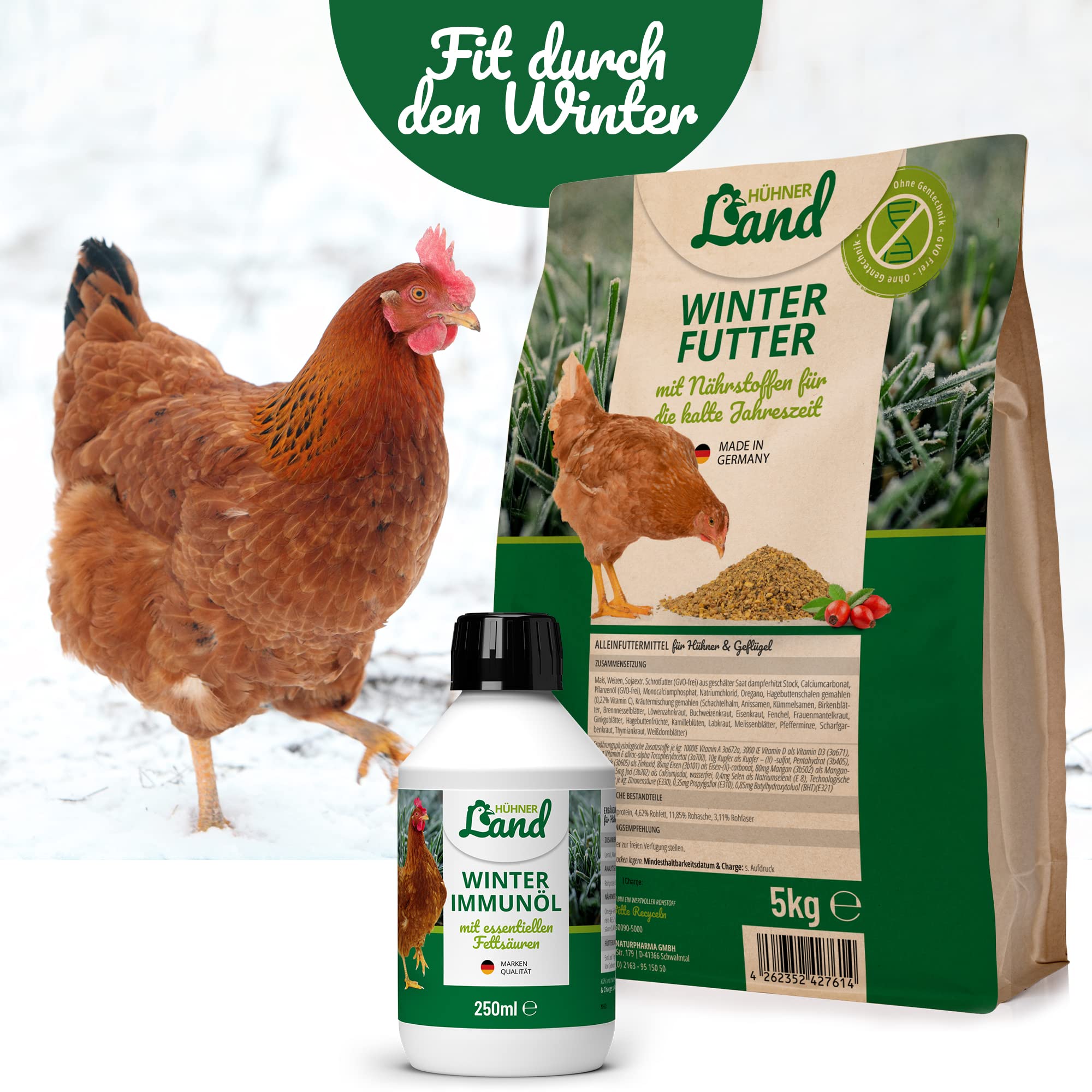 HÜHNER Land Intestin Vital 500 ml pour poulets – Soutien de la digestion et de la flore intestinale des poulets, en cas de diarrhée et de coccidies chez le poulet, renforcement du système immunitaire