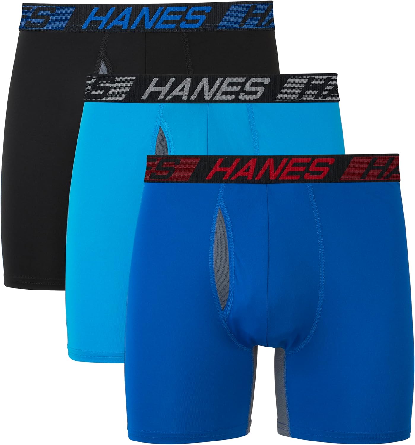 Hanes Men's XTemp Utility Pocket Boxer Briefs Pack, Total Support