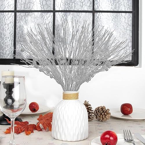 Miniatura 4 de 20 piezas de púas y aerosoles para árbol de Navidad, púas plateadas de Navidad para árbol, decoración de árbol de Navidad, adornos de liquidación,