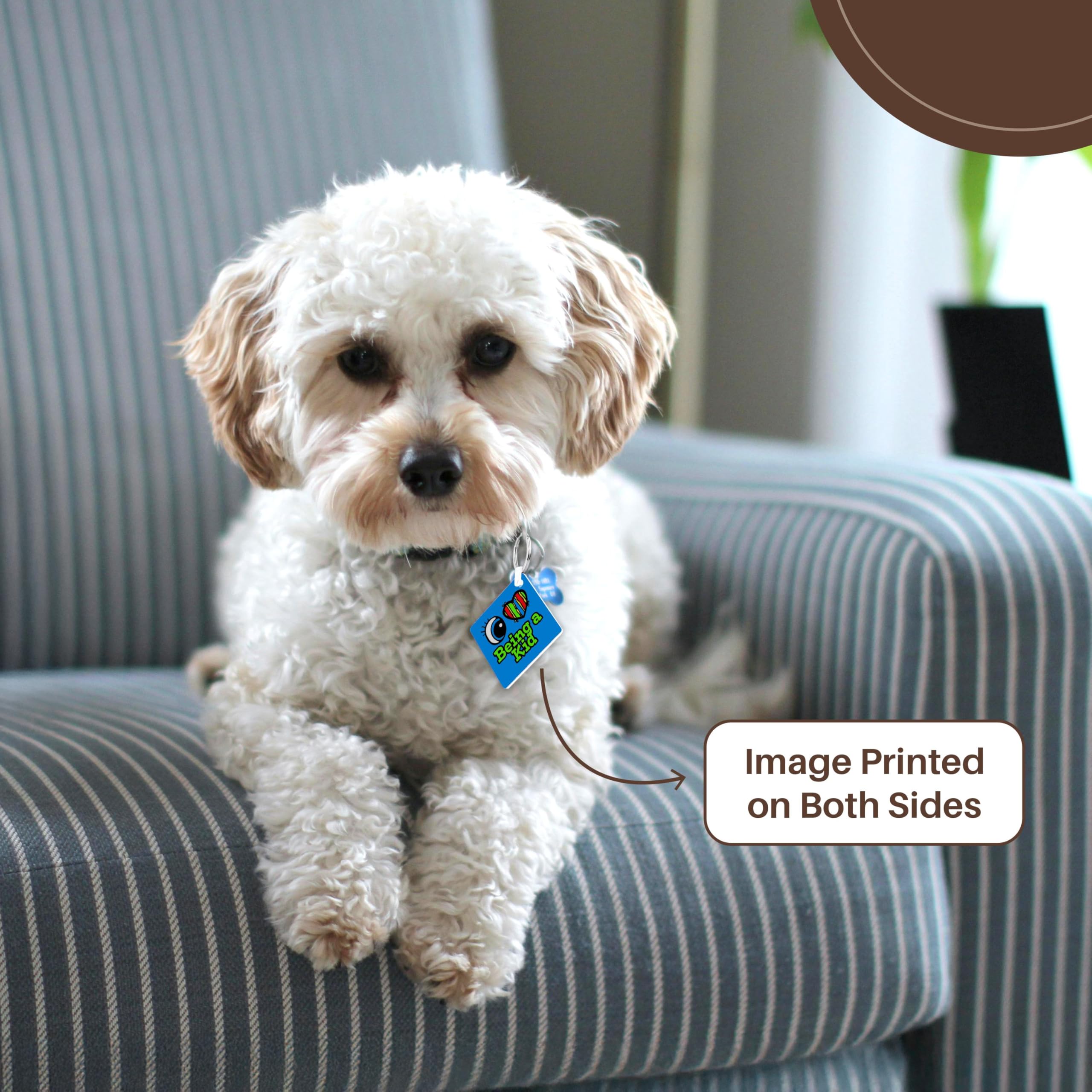 3dRose, Bright Eye Heart I Love Being a Kid, set of 6 Key Chains