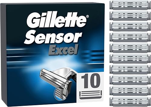 Gillette Sensor Excel Rasierklingen Herren, 10 Original Ersatzklingen