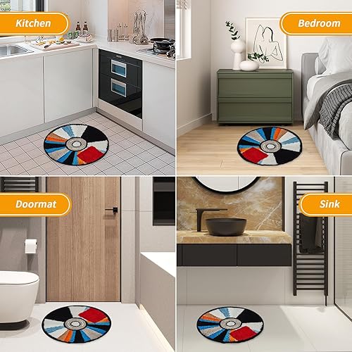 Miniatura 4 de Alfombra de CD de 24 pulgadas, alfombra de baño antideslizante Hypebeast de 24 pulgadas, alfombra de registro y alfombra estética para decoración de
