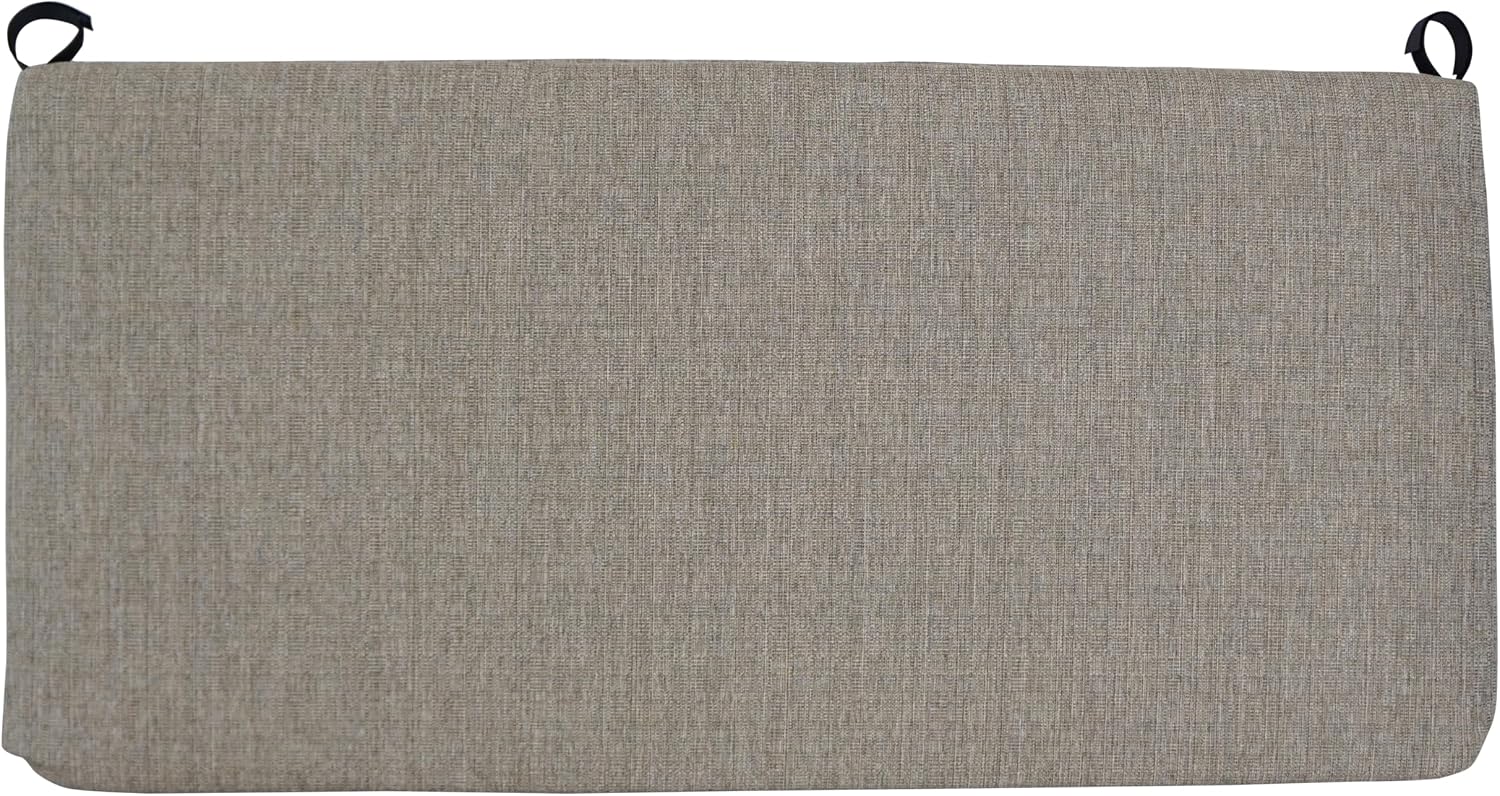Blazing Needles Outdoor Olefin Bench Cushion, 42 x 19, Seravo Brown