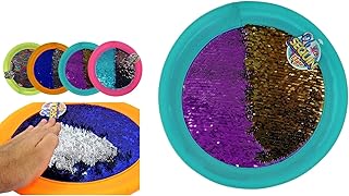 JA-RU Sequin Flyer Soft Frisbee-Disk Toy (1 Frisbee Assorted) Flying Disc Soft Frisbee for Kids and Adults, Boys and Girls. Beach Pool Indoor and Outdoor Throwing Games. Birthday Gifts. 4637-1p
