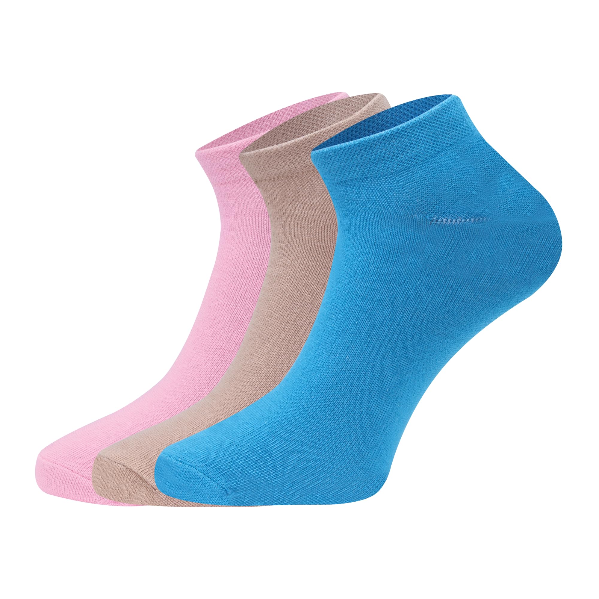 Lappen FashionWomen's Socks I Combed Cotton Ankle Length Stylish Solid Design with Extra Softness I Non-Slip Comfortable Sock for Daily Gym Workout Sports