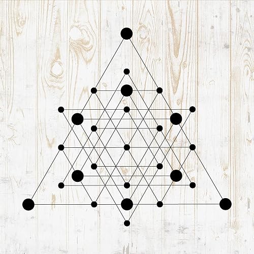 Calcomanías de pared con formas de geometría sagrada, calcomanías de pared con formas de geometría sagrada, silueta minimalista minimalista, vaso