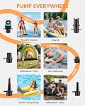 Dual Power Electric Paddle Board Pump, Rechargeable & 12V DC Portable SUP Air Pump, 20 PSI, 13,500mAh Battery, Dual Stage Inflation & Deflation, Auto-Off for Paddle Boards, Kayaks, Tents & Inflatables