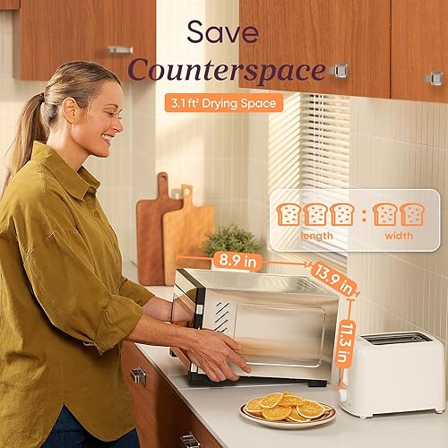 Miniatura 5 de COSORI Mini deshidratador de alimentos para niños, mascotas, perros, gatos, 5 bandejas de acero inoxidable, temporizador de 48 horas, control de