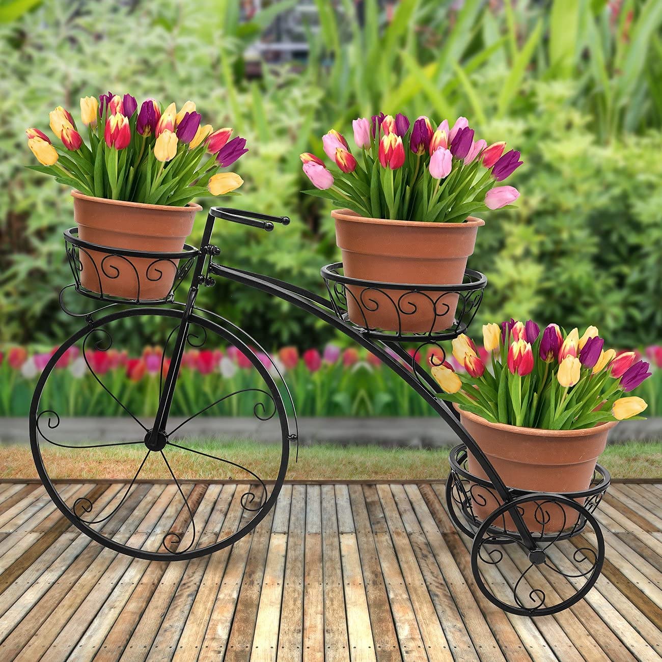See full amazon price history chart for CROWN ART SHOPPEE Cycle Planter Metal Stand for 3 Pots for Home and Garden Use Flower Pot Holder Stands Shelf Rack Wrought Iron Tiered (Black) CROWN ART SHOPPEE Cycle Planter Metal Stand for 3 Pots for Home and Garden Use Flower Pot Holder Stands Shelf Rack Wrought Iron Tiered (Black) (B0CZ75HTC1) Amazon Price History, Amazon Price Tracker