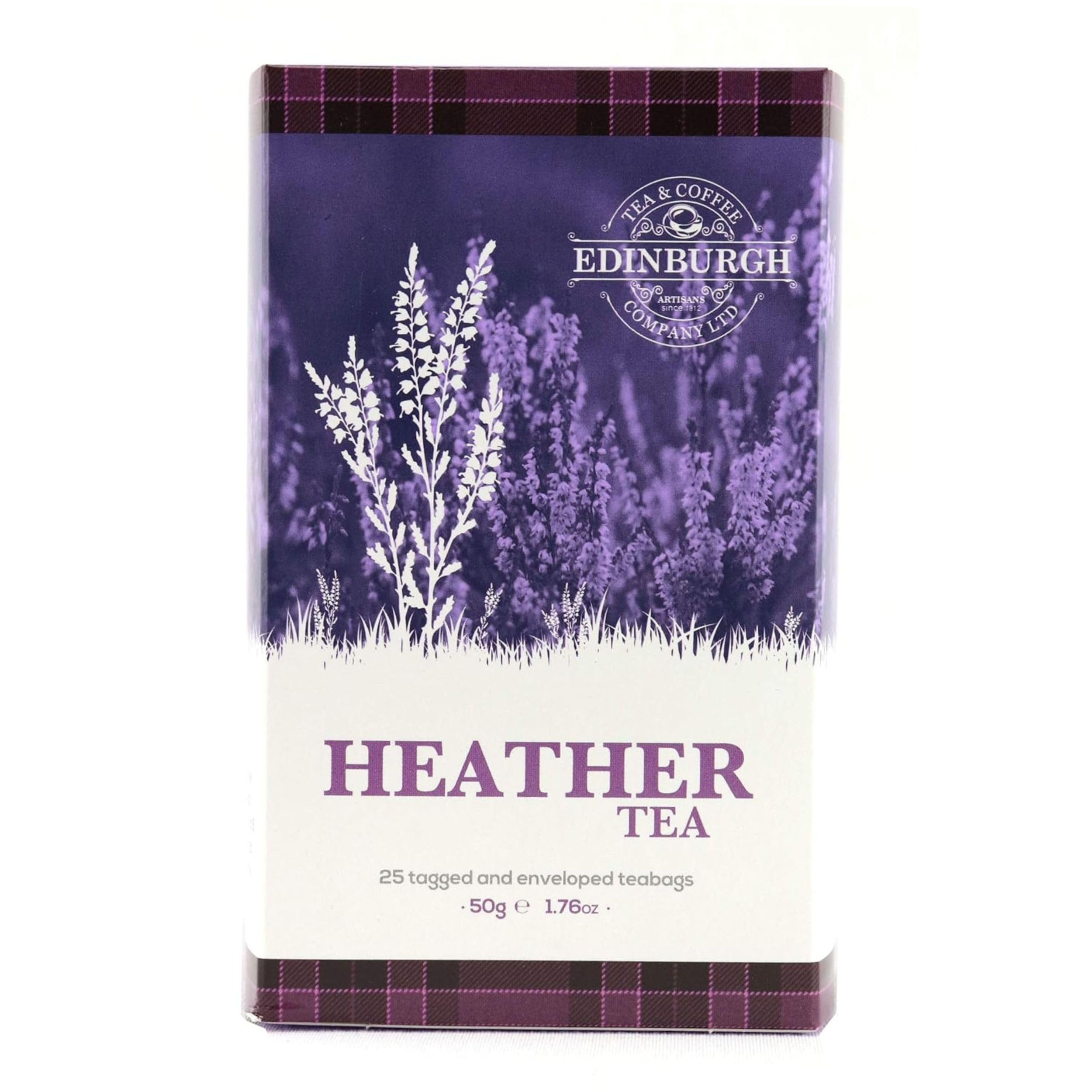 Edinburgh Tea & Coffee Company Heather Enveloped Teabags, 25 Count, 1.8 oz