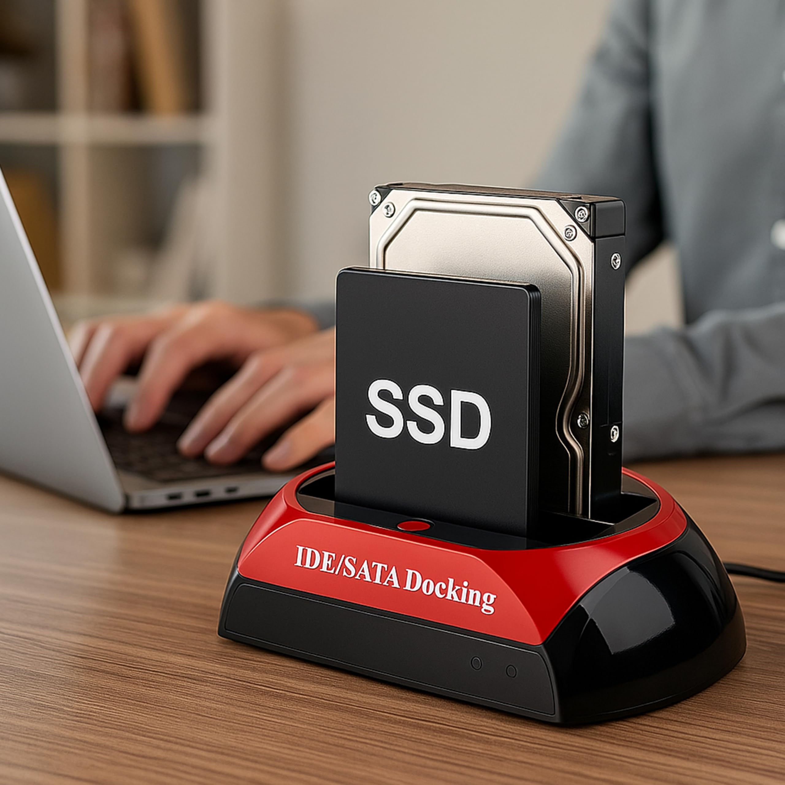 Retoo SATA SSD/HDD Dock pour Disque Dur, 2.5” – 3.5”, SATA I/II/III IDE USB 3.0 Jusqu'à 480 Mb/s, Fonction OTB, Plug&Play, Indicateurs LED, Transfert De Données SATA 1,5GB/s - 3GB/s Stations D'accueil