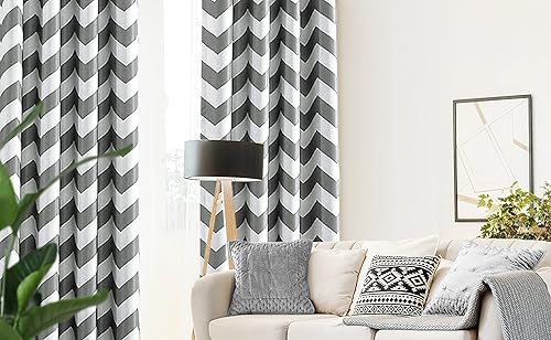 Miniatura 7 de Melodieux - Cortina blackout con ojal superior estilo chevrón