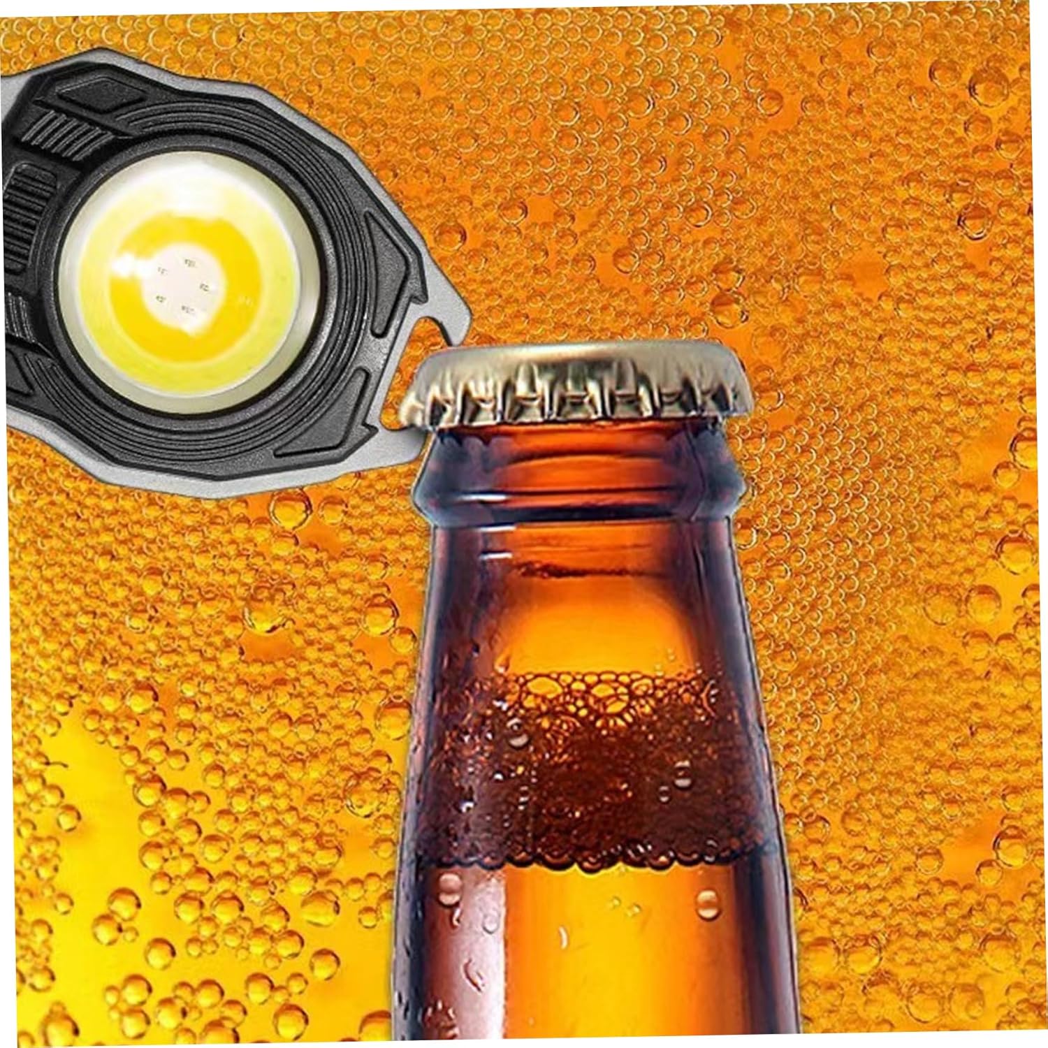 Mini Keychain Flashlight Multifunction Keychain Flashlight COB 400mAh Portable Aluminium Keychain Light Power Display Multi-mode Type-C Adjustable Bracket Bottle Opener Flashlight with Screwdriver