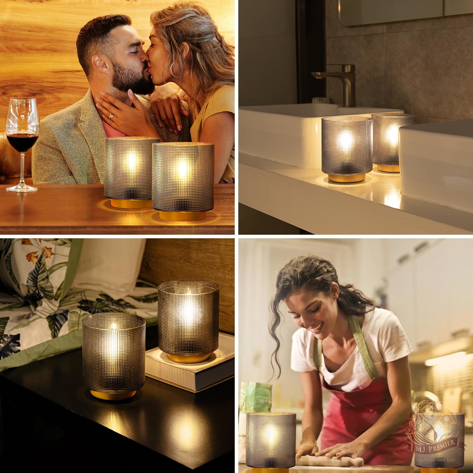 MJ PREMIER Lampe De Table à Piles Avec Minuteur, Lampe De