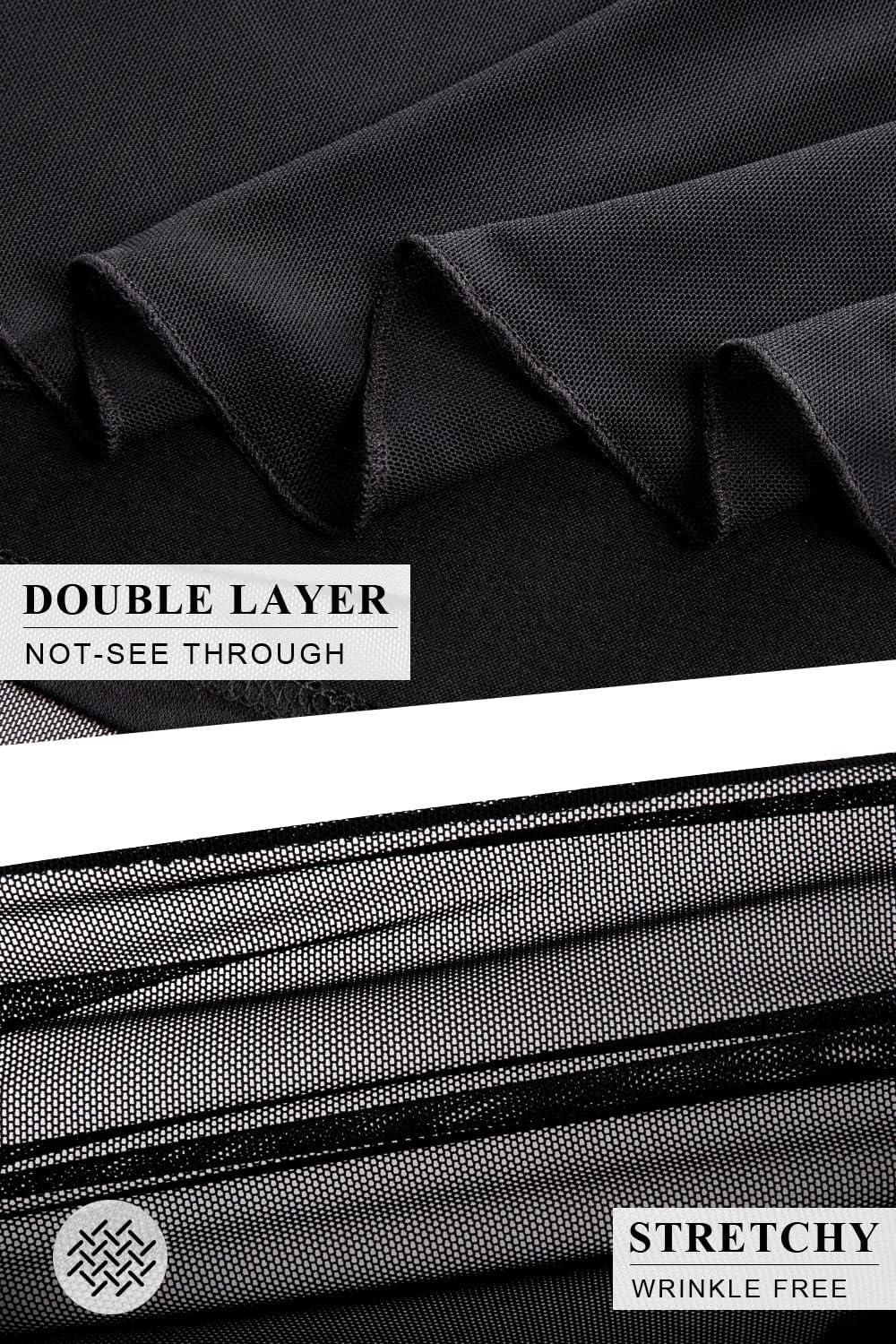 SeSe Code Womens Dressy 3/4 Sleeve Tunic Tops Asymmetric Hem Blouses Lightweight Mesh Shirt - Image 4