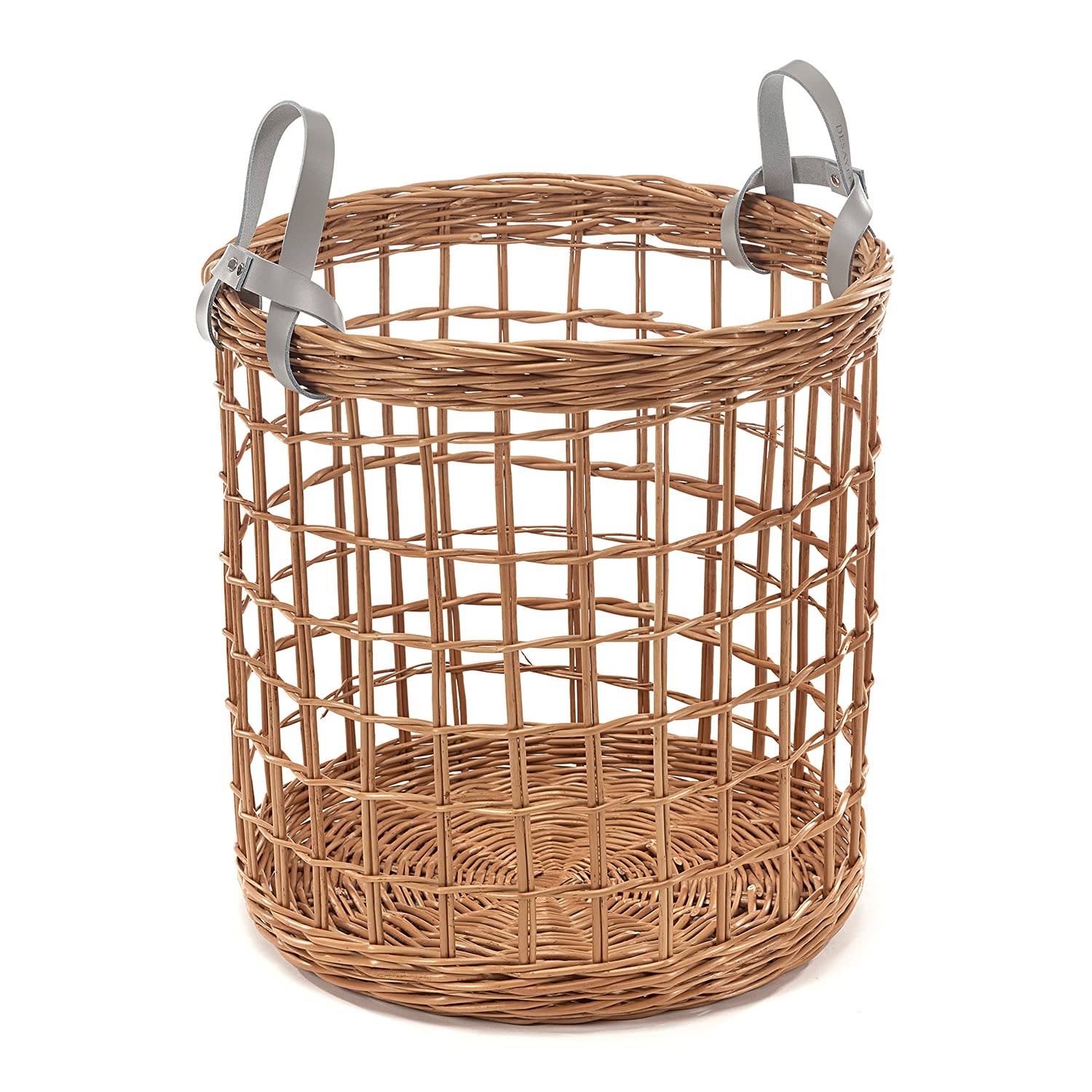 Panier de rangement en osier tressé main DESAYER naturel Ø26