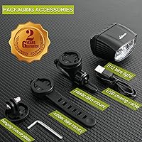 Vista 7 de Bike Lights for Night Riding - Aidisun Front Bicycle Light with High/Low Beam 1000 Lumens LED Bike Headlight Rechargeable, Lightweight, Max 12 Hours