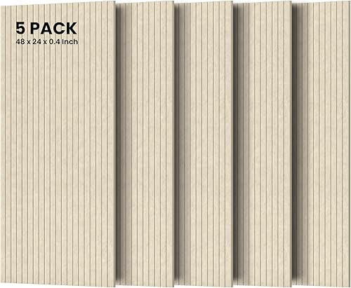 Miniatura 18 de Paquete de 10 paneles acústicos grandes, paneles de espuma a prueba de sonido de 48 x 24 x 0.4 pulgadas para paredes, paneles premium de