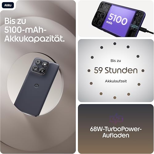Motorola Edge 70 Fusion Smartphone, fotocamera da 50 MP, 8-256 GB, Silhouette - 6
