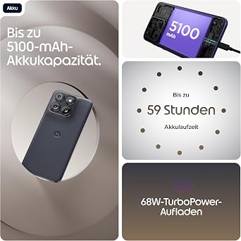 Motorola Edge 70 Fusion Smartphone (Robust 6.78 Inch Super HD+ Display Thanks to Corning Gorilla Glass 7i 50 MP Camera 8/256 GB 5100 mAh 68 W TurboPower Charging) Pantone Silhouette
