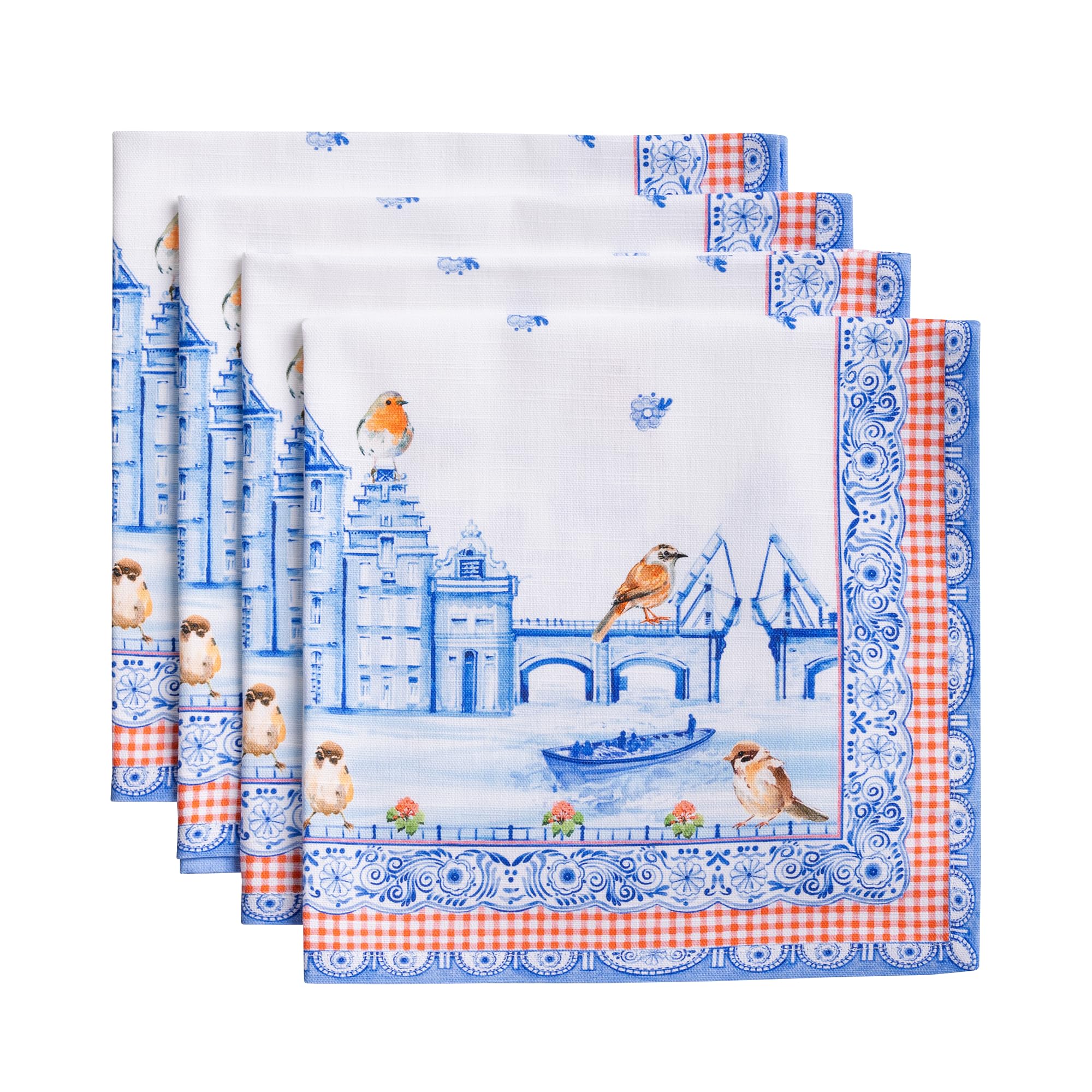 Maison d' Hermine Cloth Napkins Set of 4 Reusable 100% Cotton (45 CMx45 CM)