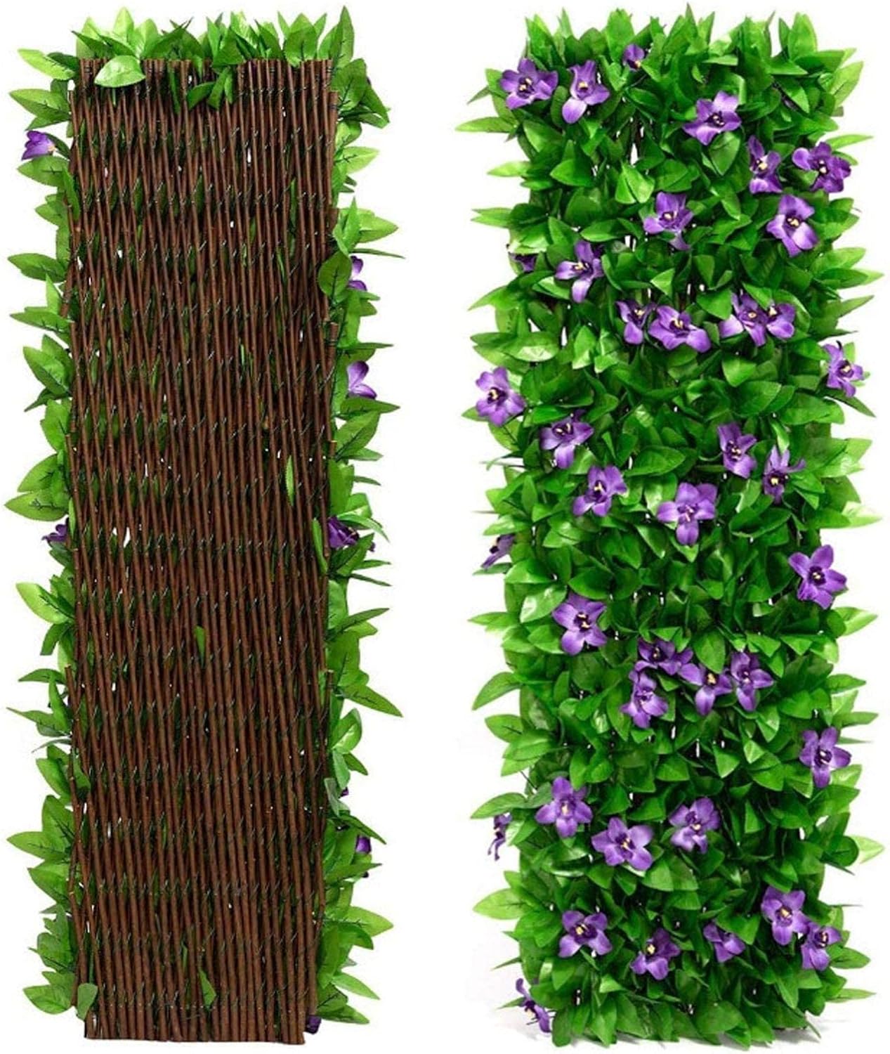 SCAUA Expandable Fence, Artificial Hedges Privacy Fences Stretchable