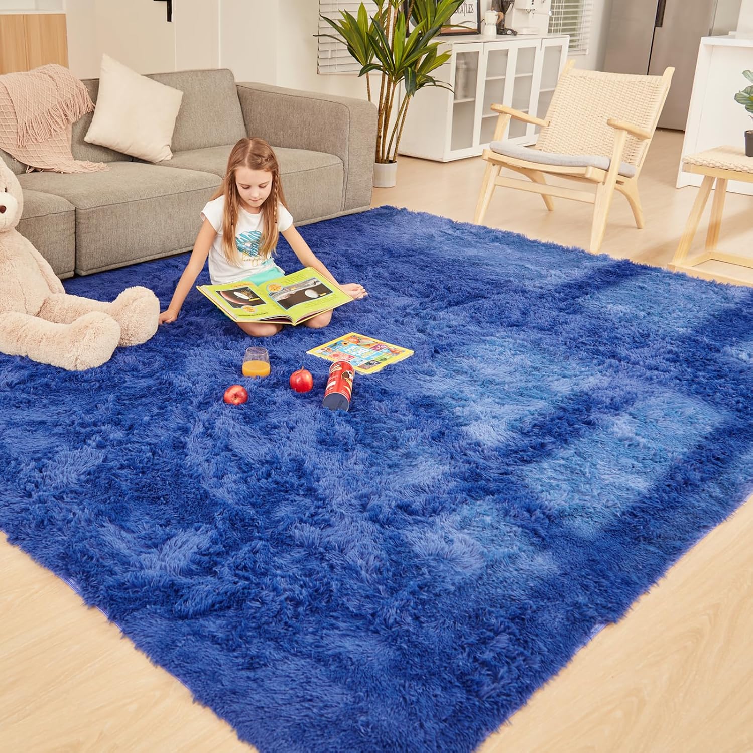 Glamtex 5x8 Fluffy Rugs, Area Rug, Soft and Comfortable