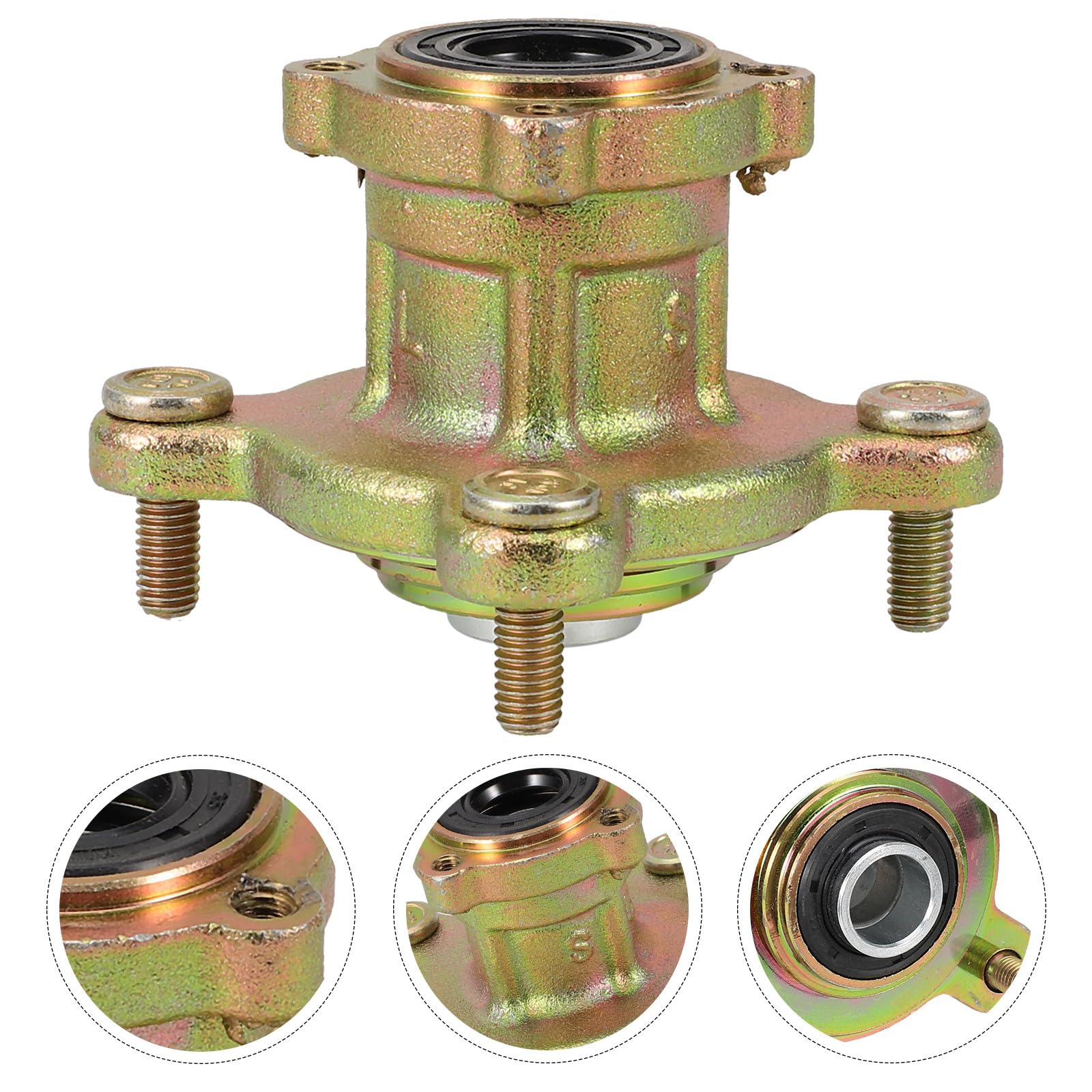 VALICLUD Mozzo Ruota Anteriore ATV 4 Fori 15Mm, Cerchione Go-Kart 88Mm, Ricambio per Go-Kart 50-110cc, Consigliato per Terreni Fuoristrada e Piste Sterrate