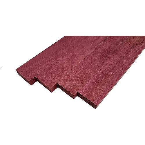 Purpleheart Lumber Board - 3/4" x 2" (4 Pcs) (3/4" x 2" x 24")