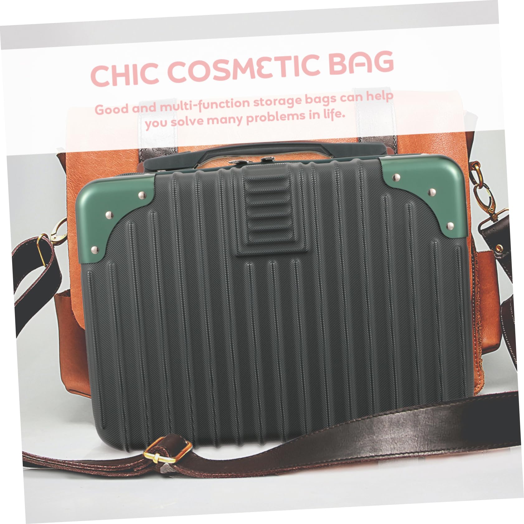 FRCOLOR Borsa da Toilette in Abs Rigida Scomparti Separati per Cosmetici e Trucchi, per Viaggi