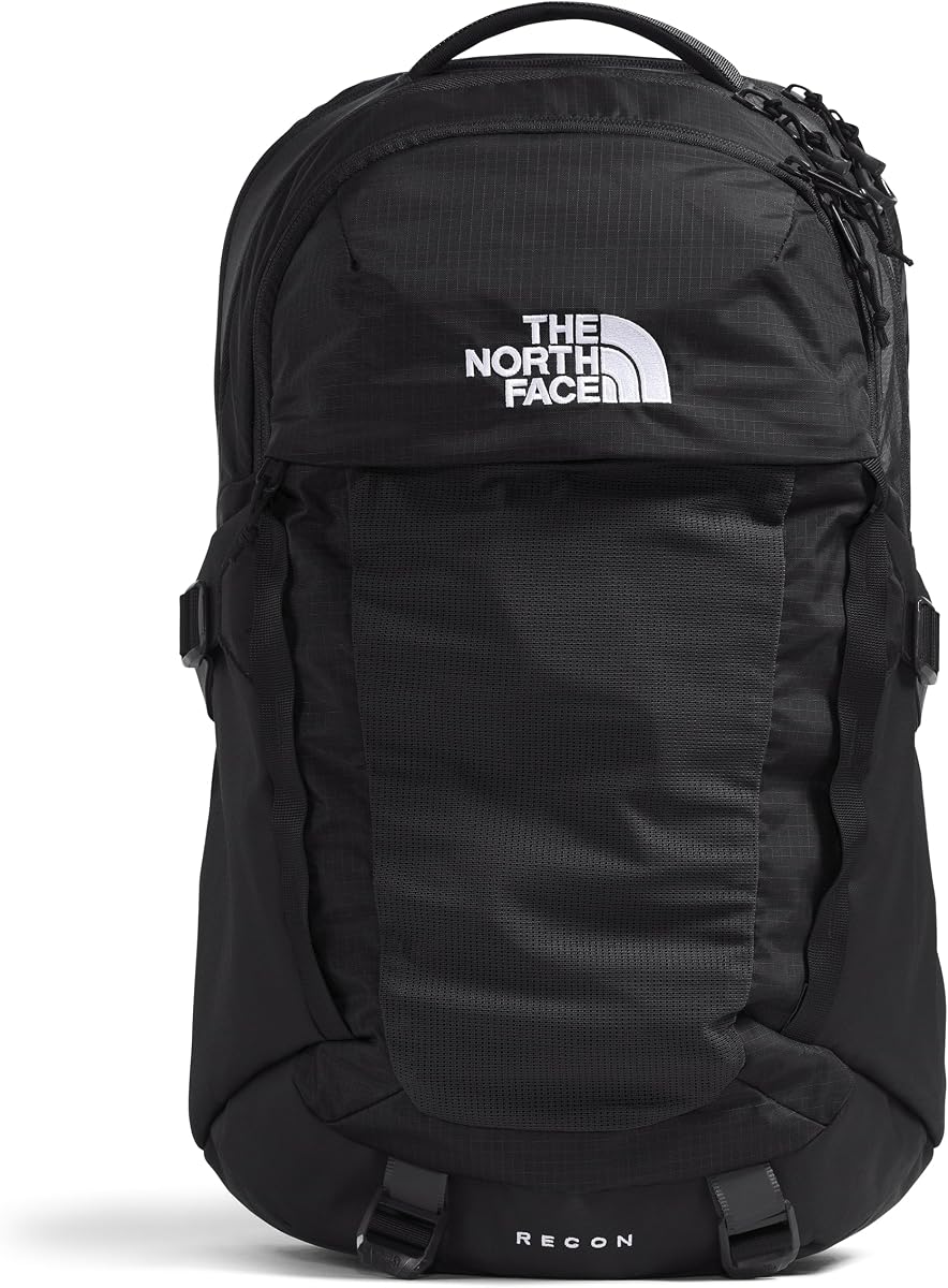 Recon Everyday Laptop Backpack, Blk/Blk-NPF, One Size | Daypack, Water Repellent, Laptop Sleeve, 2 Water Bottle Pockets