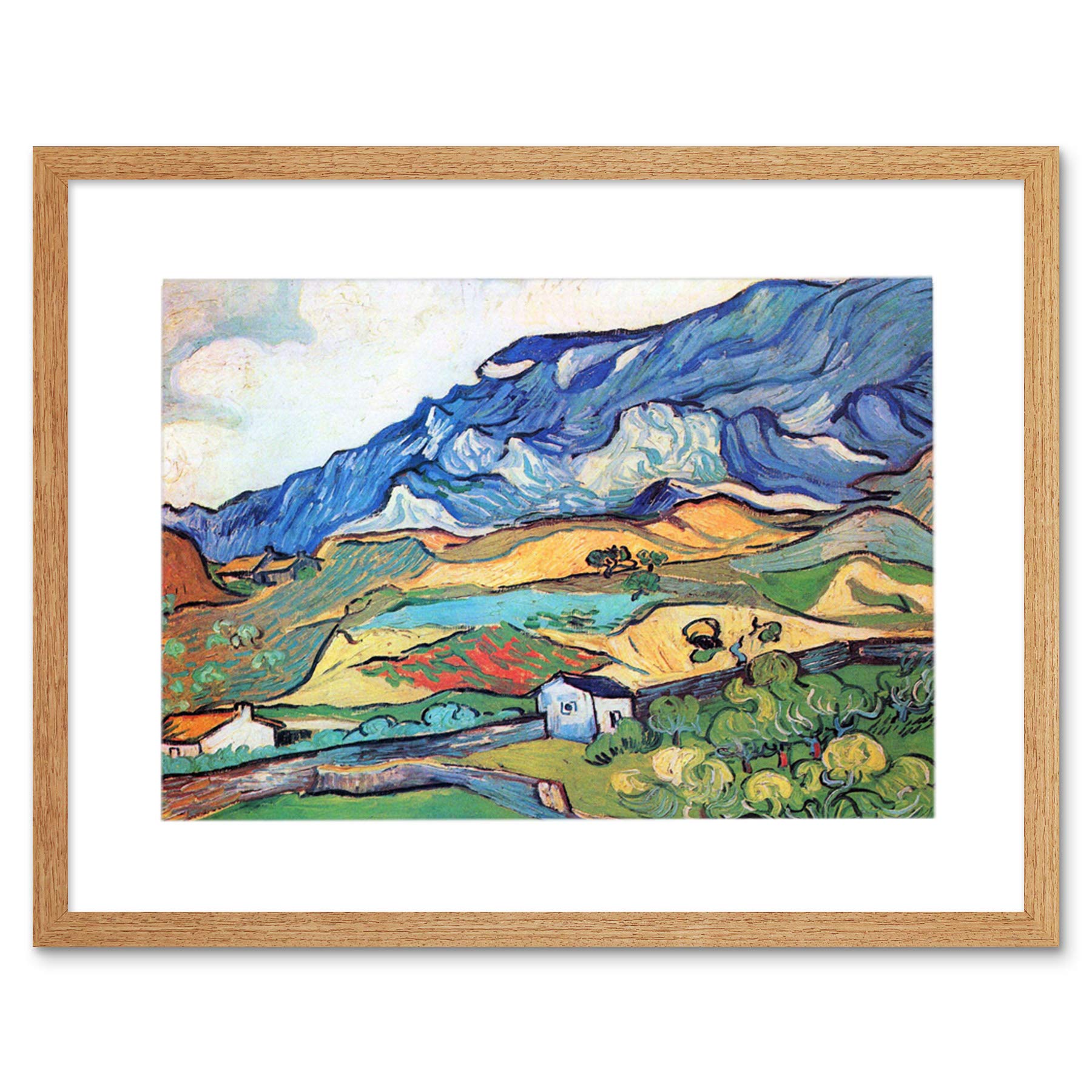 Wee Blue Coo Van Gogh Les Alpilles Landscape Saint Remy Frame Art Print Picture 21 F12X1621
