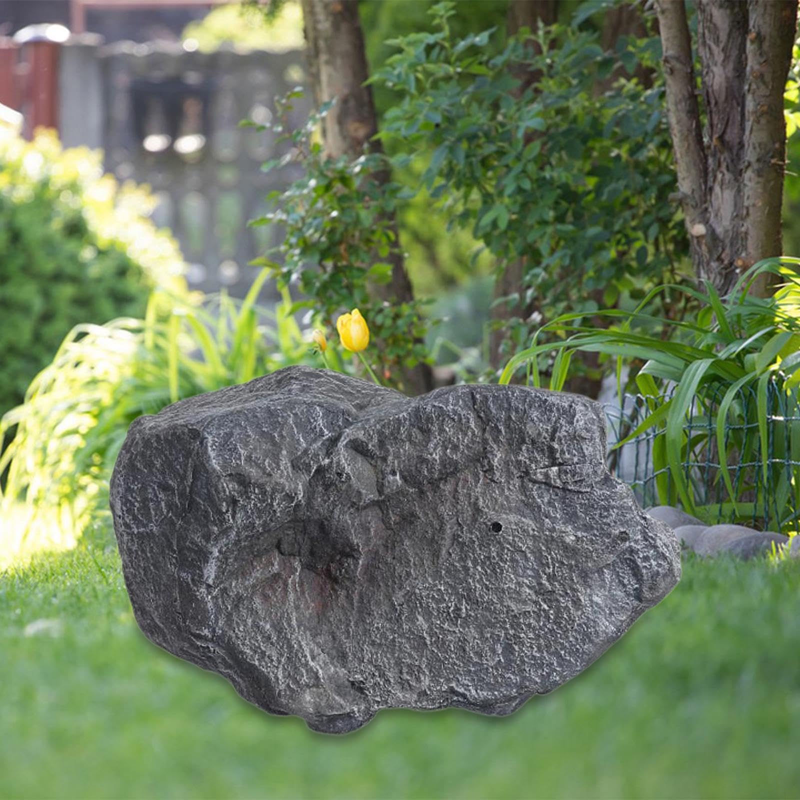 Roccia Artificiale Decorativa Finta Pietra Paesaggistica Irregolare Realistica in Schiuma Leggera Facile da Pulire Adatta per Cortile Giardino Acquari, 27x28x16cm