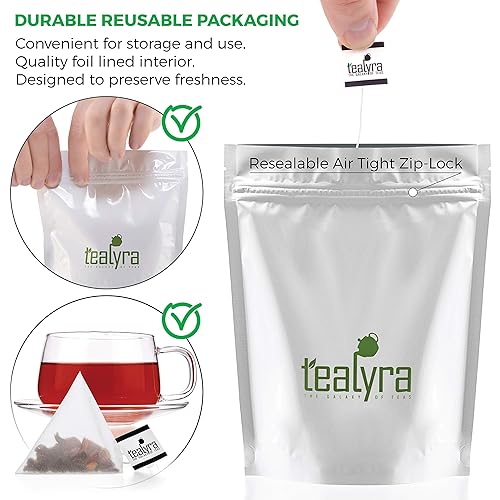 Miniatura 5 de Tealyra - Grandmas Garden Berry - Mezcla de té de frutas - Té de hojas sueltas a base de hibisco y bayas rico en vitaminas sin cafeína té caliente y